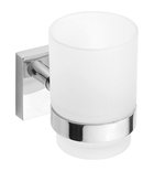 Photo: X-SQUARE tumbler holder, frosted glass, chrome