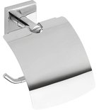 Photo: X-SQUARE toilet paper holder with cover, chrome