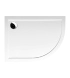Photo: RENA L sprchová vanička z litého mramoru, čtvrtkruh 100x80cm, R550, levá, bílá