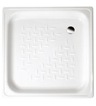 Photo: Enamelled shower tray, square 80x80x16cm, white