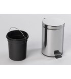 Photo: SIMPLE LINE round bathroom bin 3l, polished stainless steel