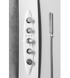 Photo: MOLA termostatický sprchový panel rohový 210x1300mm, bílá