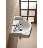Photo: RETRO Ceramic Washbasin 41x30cm (tap hole on the LHS, no overflow hole), white