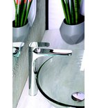 Photo: CORNELI Extended Spout Tall Washbasin Mixer Tap without Pop Up Waste, chrome