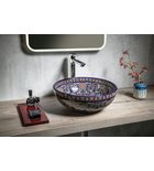 Photo: PRIORI keramické umývadlo na dosku Ø 41 cm, fialová se vzorom