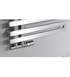 Photo: VOLGA bathroom radiator 500x1238 mm, brushed stainless steel