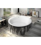 Photo: OBLO Round Bath with Support. Frame 165x48cm, White