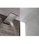 Photo: Wall-mounted head shower with cascade, 500x200mm, polished stainless steel