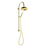 Photo: ANTEA shower column with mixer tap connection, head & hand shower, gold