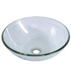 Photo: RIPPLE glass washbasin for countertop Ø 42 cm, clear with texture