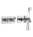 Photo: SASSARI Concealed Shower Mixer incl. Outlet + Hand Shower, 2 Ways, chrome