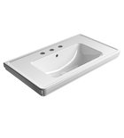 Photo: CLASSIC ceramic washbasin 90x50cm, 3 tap holes, white ExtraGlaze