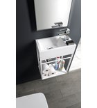 Photo: AMAROK umývátko, litý mramor, 40x22cm, baterie vpravo, bílá
