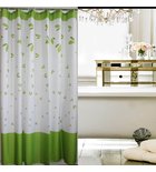 Photo: Sprchový závěs 180x180cm, polyester, zelené listy
