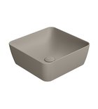 Photo: SAND/NUBES counter top ceramic washbasin 38x38cm, tortora matt