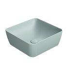 Photo: SAND/NUBES counter top ceramic washbasin 38x38cm, ghiaccio matt
