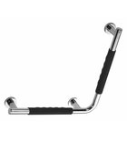 Photo: Handle 90° with non-slip grip, Left, polished stainless steel