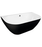 Photo: PAGODA wandstehende Badewanne 170x85x58cm, schwarz/weiß