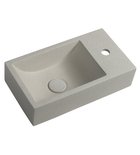Photo: CREST R wall-hung concrete washbasin including waste, 40x22cm, white sandstone