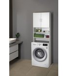 Photo: SIMPLEX ECO Schrank für Waschmaschine 63x25x190cm, Weiß