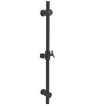 Photo: Sprchová tyč, posuvný držák, kulatá, 700mm, černá mat
