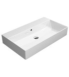 Photo: KUBE X ceramic washbasin 80x47cm, no tap hole, white ExtraGlaze