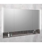 Photo: INTEGRA recessed mirror cabinet with LED lighting, 125x70cm