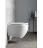 Photo: INFINITY miska WC wisząca, Rimless, 36,5x53cm, biały