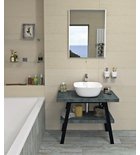 Photo: TWIGA washbasin table 80x72x50 cm, black matt/Aquamarine
