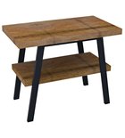 Photo: TWIGA washbasin table 90x72x50 cm, black matt/Old wood