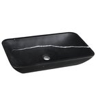 Photo: BLOK kamenné umývadlo 60x35 cm, čierny Marquin, matný