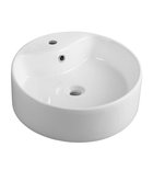 Photo: Counter top ceramic washbasin Ø 40 cm, white
