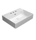 Photo: KUBE X ceramic washbasin 60x47cm, 3 tap holes, white ExtraGlaze