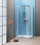 Photo: EASY LINE Square Shower Enclosure 900x900mm, folding doors, L/R variant, clear glass