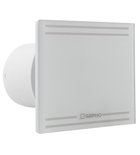 Photo: GLASS bathroom axial fan with timer, 8W, pipe 100mm, white