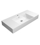 Photo: KUBE X ceramic washbasin 100x47cm with shelves, white ExtraGlaze