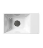 Photo: KUBE X ceramic washbasin 40x23cm, no tap hole, right/left, white ExtraGlaze