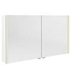 Photo: ALIX Mirror cabinet with LED lighting, 2x doors, 126x70x17,5cm, white