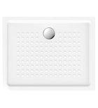 Photo: Rectangular ceramic shower tray 100x80x4,5cm, white ExtraGlaze