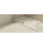 Photo: Rectangular ceramic shower tray 100x80x4,5cm, white ExtraGlaze