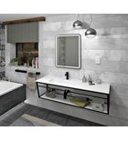 Photo: ARUBA umývadlo vľavo, 130x51,5 cm, Rockstone biela matná