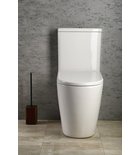 Photo: TURKU RIMLESS WC kombi zvýšený sedák, spodní/zadní odpad, bílá