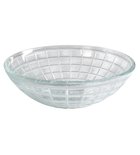 Photo: TOSEMI engraved glass washbasin for countertop Ø 42 cm, clear glass
