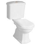 Photo: RETRO kompakt WC, odpływ poziomy, biały-brąz