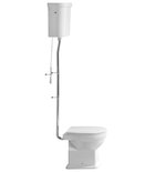 Photo: CLASSIC Toilet Bowl with Water Tank, P-Trap, white-chrome