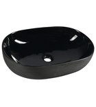 Photo: PRIORI umywalka ceramiczna nablatowa 58x40 cm, czarny