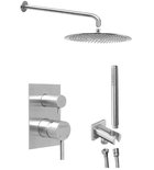 Photo: MINIMAL Concealed Shower Set with a single lever Mixer Tap, 2 Outlets, brushed stainless steel