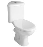Photo: CLIFTON rohové WC kombi, dvojtlačítko 3/6l, zadní/spodní odpad, bílá