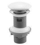 Photo: Washbasin Overflow Waste 5/4“ click-clack, (H) 20-70mm, ceramic plug, white