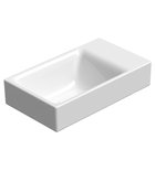 Photo: NUBES ceramic washbasin 40x23cm, no tap hole, right/left, white ExtraGlaze